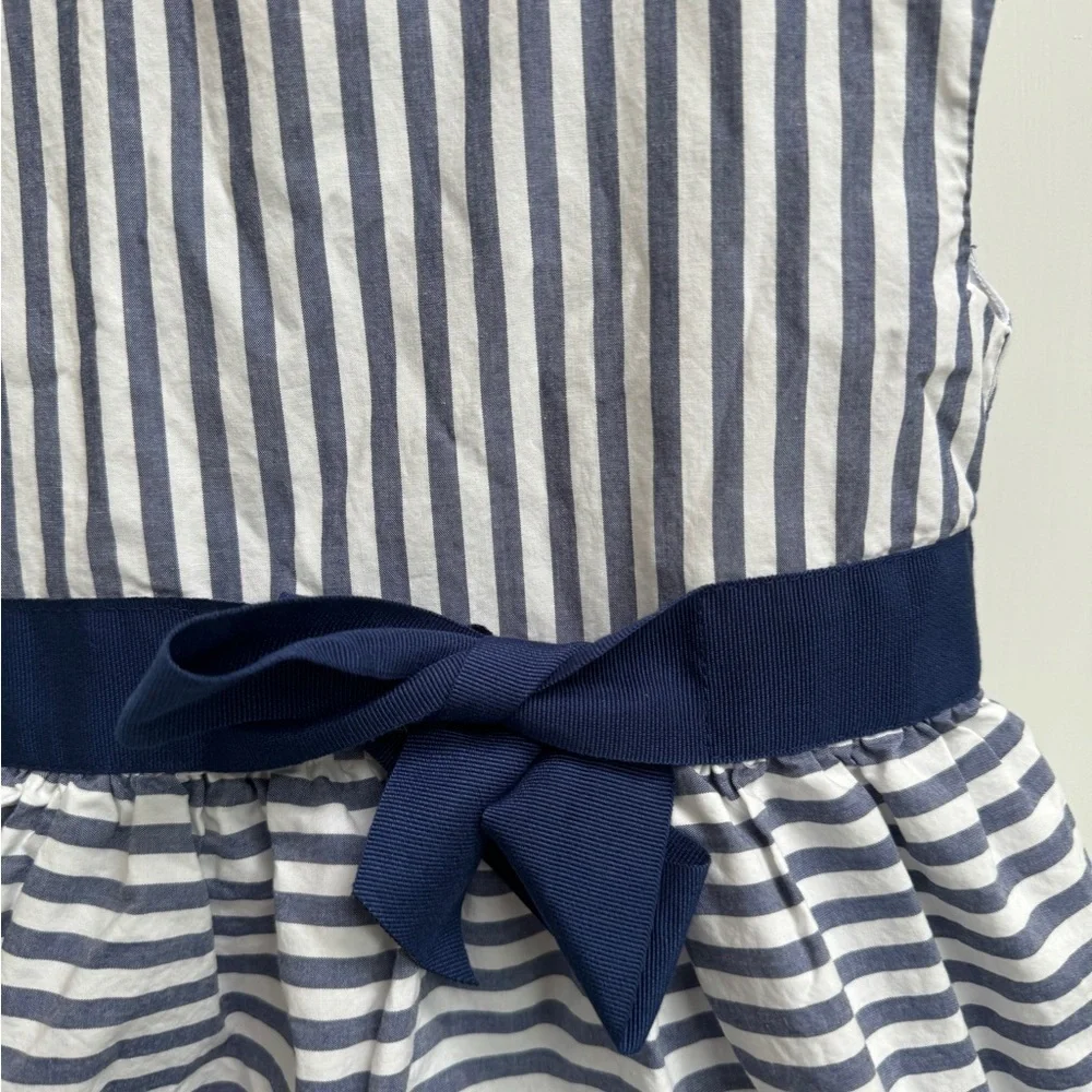 NWOT Carter’s 3T Blue & White Striped Bow Front Short Sleeve Dress